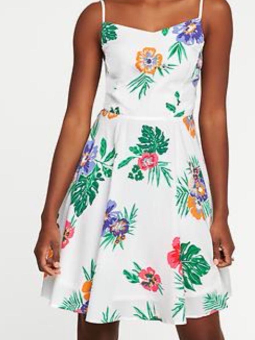Old Navy White Floral Spaghetti-Strap Mini Dress